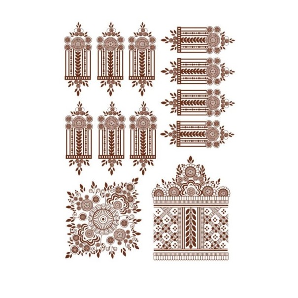 Waterproof Temporary Tattoo Brown Adhesive Tattoo Long-Lasting Tattoo 1