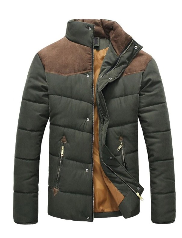 Wattierte Winterjacke für Herren J2609 armeegrün XXS