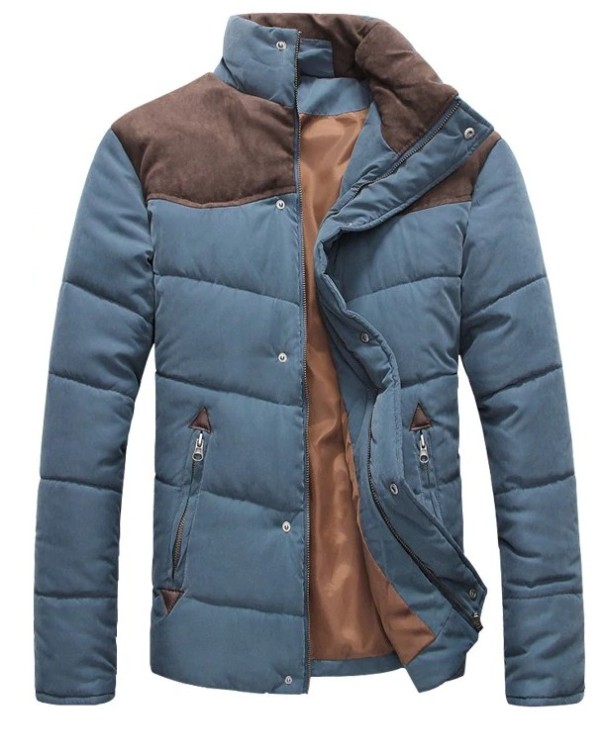 Wattierte Winterjacke für Herren J2609 hellblau L