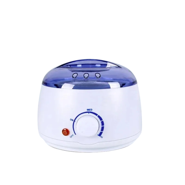 Wax Heater 500 ml Temperature Adjustable Wax Heater with Removable Stainless Steel Container Holder and Purple Lid EU Plug ABS Plastic White 1