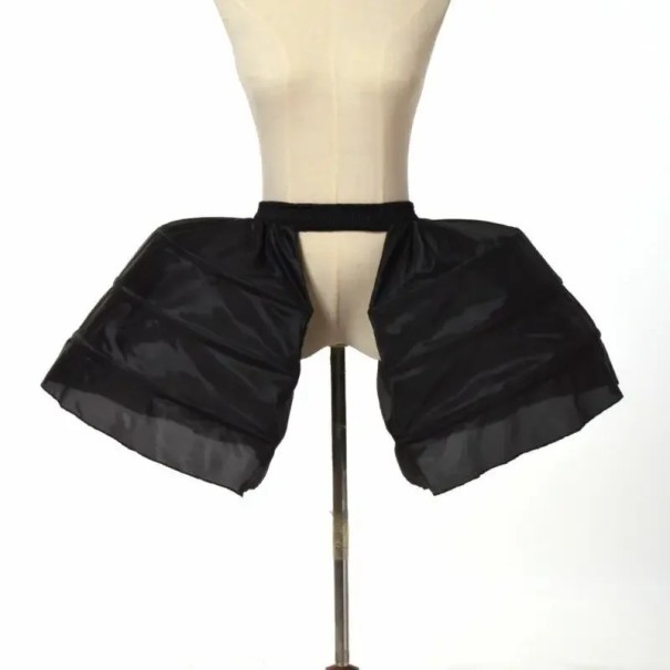 Wedding Petticoat with Volume at the Back 3 Hoops Height 48 cm Width of Opening 90 cm Open Petticoat for Wedding and Ball Gowns black