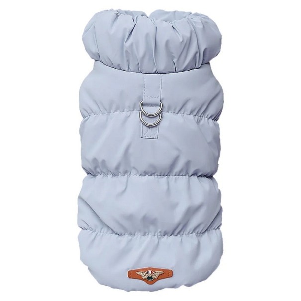 Weiche, warme Hundejacke, Winter-Hundejacke, warm gepolsterte Hundekleidung, winddichte Hundekleidung aus Baumwolle blau S