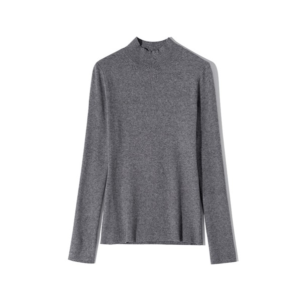 Weicher Rollkragenpullover für Damen grau