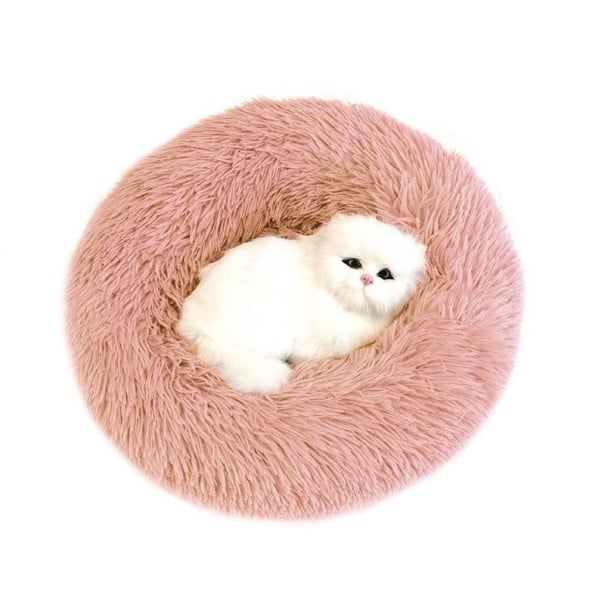 Weiches Bett für Katzen und kleine Hunde lachsfarben 70 cm