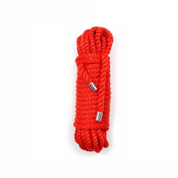 Weiches, seidiges BDSM-Seil aus Baumwolle, 5 Meter lang, 0,85 cm breit, flexibler und weicher als normale Baumwolle. Diskrete Verpackung. rot