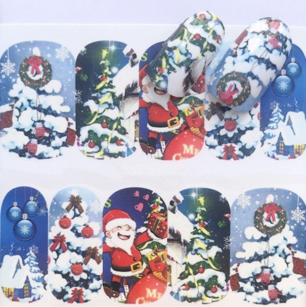Weihnachtliche Nagelsticker 12