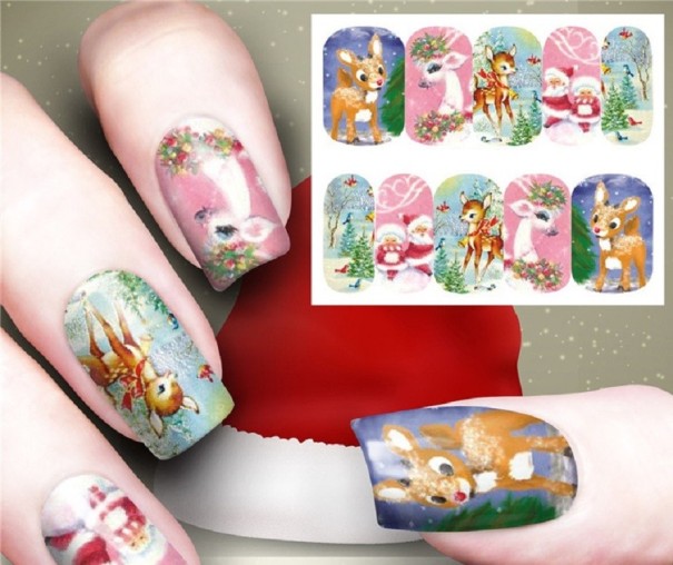 Weihnachtliche Nagelsticker 5