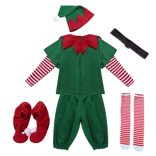 Weihnachts-Elf-Kostüm, komplettes Jungen-Weihnachtskostüm, Elf-Cosplay-Karnevalskostüm für Jungen, Halloween-Kostüm 10