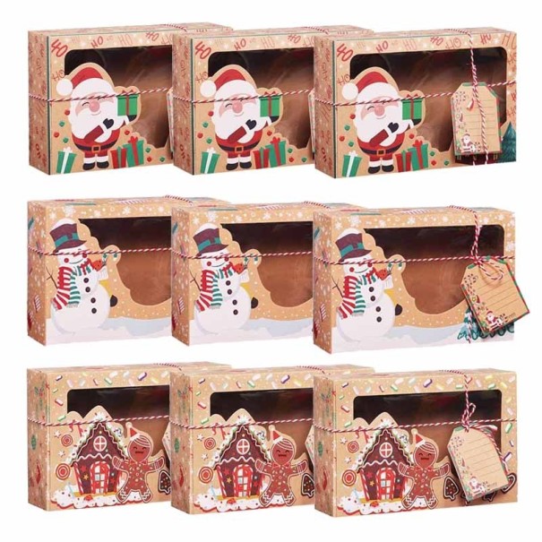 Weihnachts-Geschenkbox 22 x 15 x 7 cm 9-tlg 1