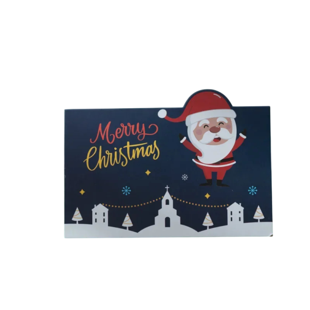 Weihnachts- und Neujahrs 3D Grußkarte aus Papier Faltkarte mit Weihnachtsmotiven Weihnachtsbaum Schneemann Geschenke Sterne Elegante festliche dekorative Glückwünsche 1