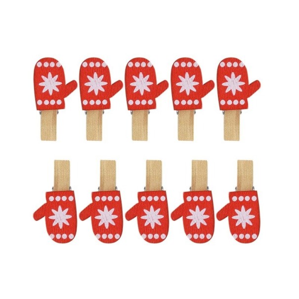 Weihnachtsdekoklammern 10 Stk 5