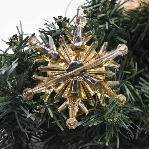 Weihnachtsschneeflockendekoration 10 Stk golden 7,5 cm