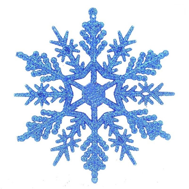 Weihnachtsschneeflockendekoration 12 Stk blau