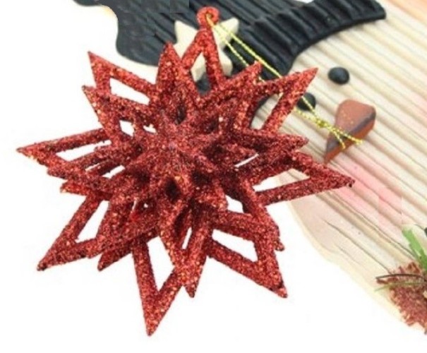 Weihnachtsstern 3D rot
