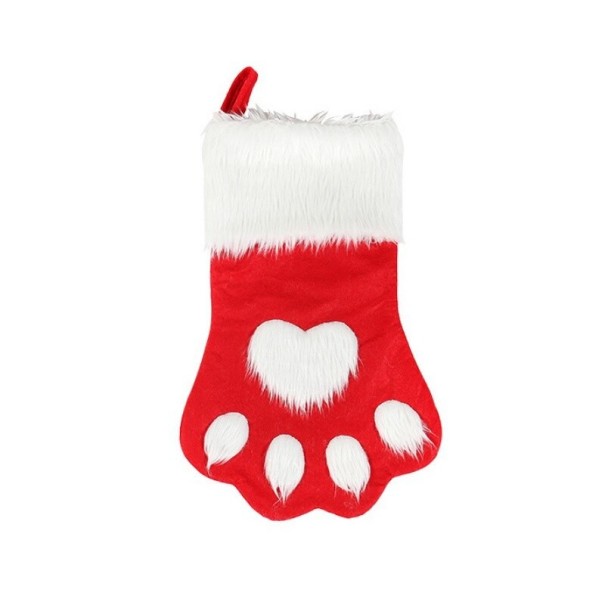 Weihnachtsstrumpfpfote rot