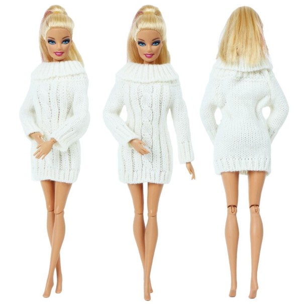 Weißer Pullover für Barbie 1