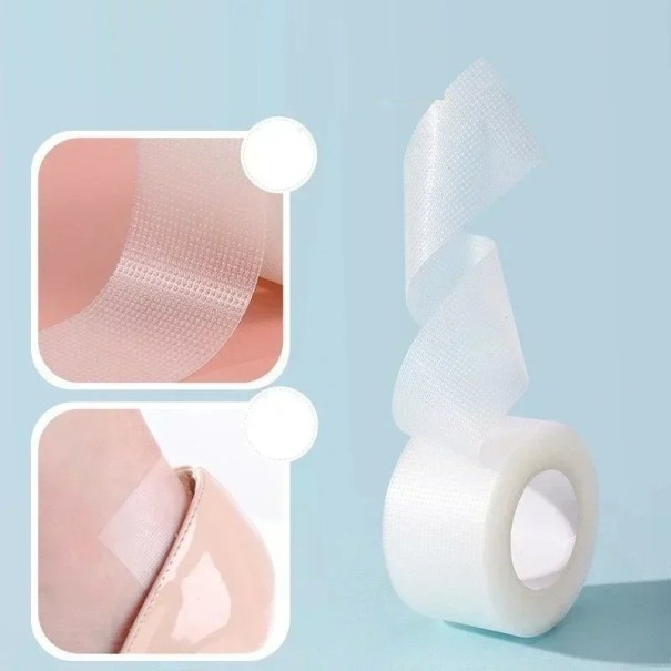 Weißes bis transparentes medizinisches Pflaster auf der Rolle Selbstklebendes Klebeband Breite 2,5 cm Länge 5 m Atmungsaktives Isolierband zur Fixierung und zum Hautschutz 1