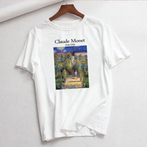 Weißes Damen-T-Shirt mit Aufdruck B251 M 7