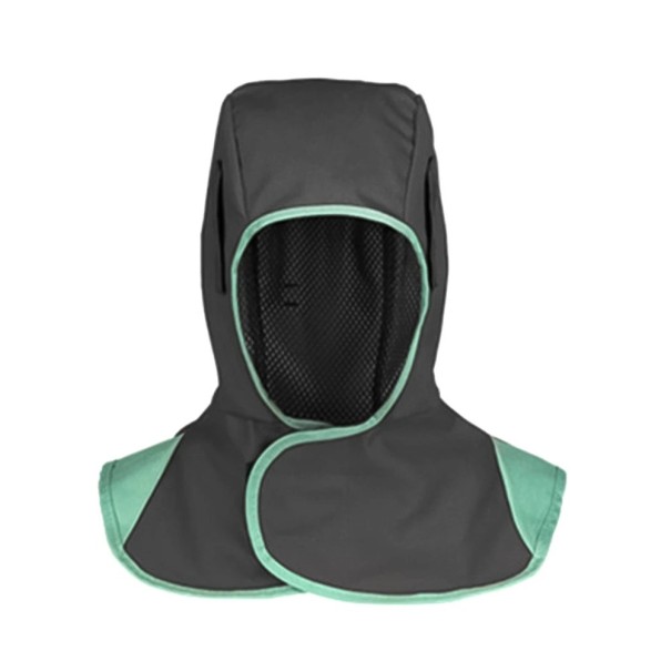 Welding Fire-Resistant Hood with Neck Protection 44 × 48 cm, Velcro for Neck Adjustment, Breathable Nylon Lining, for Welding and Grinding black