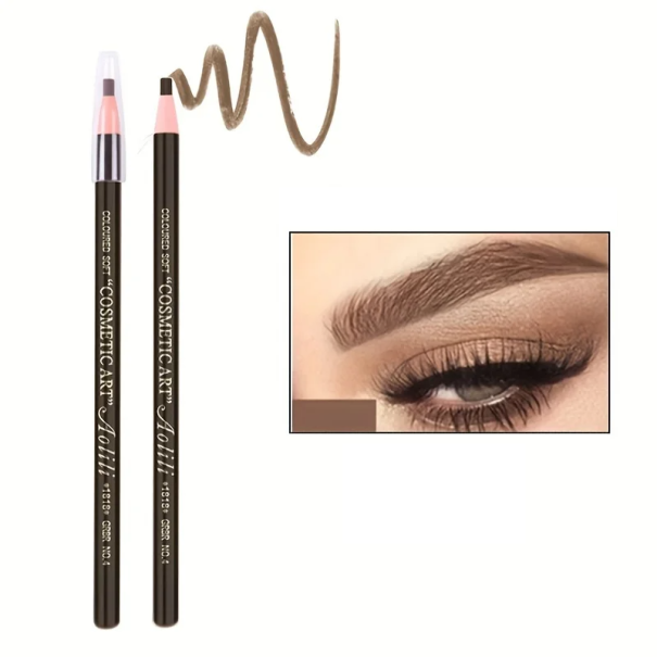 Wenkbrauwpotlood met afscheurlijn 19 cm Zweet- en veegvast Precieze make-up Wenkbrauwpotlood voor het vormen en opvullen van wenkbrauwen Brown