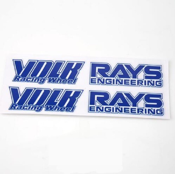 Wheel Rim Stickers 4 pcs blue