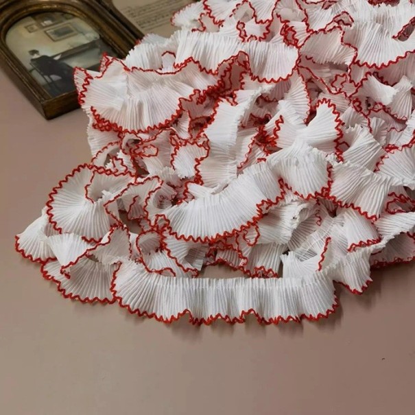 White Lace Ribbon 3 cm x 91 cm Chiffon Decorative Ribbon with Decorative Edge Decorative Lace for Sewing Clothing Wedding Decorations DIY red