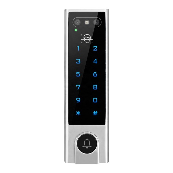 Wi-Fi Lock with Code, Doorbell and Face Recognition V3 Tuya App Backlit Keyboard Slim Silver For Entrance Doors 1