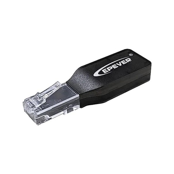 WiFi-Adapter 2,4 GHz für Solarregler RJ45-Anschluss Reichweite 20 m Stromversorgung über Port 63 x 19 x 10 mm schwarz für Photovoltaik und Monitoring