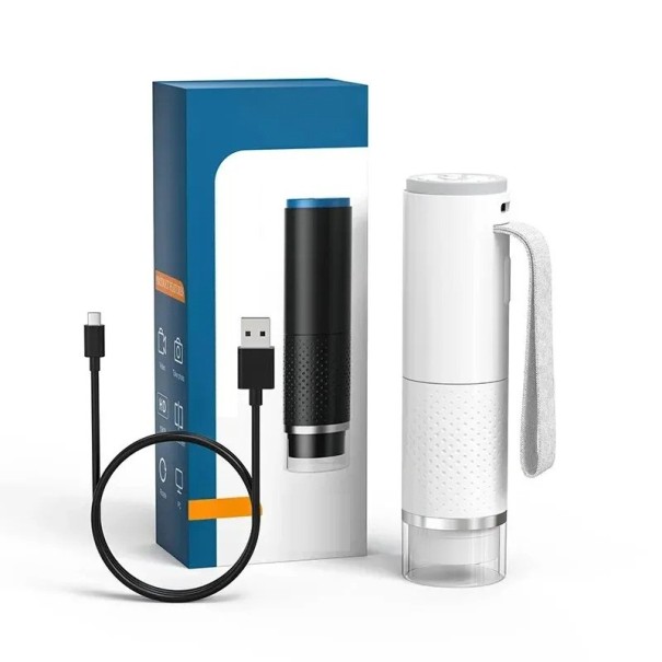 WiFi-ficka Digitalt Mikroskop USB 1000X Förstoring Monocular 8 LED-lampor 800mAh Trådlös fotografering och videoinspelning vit