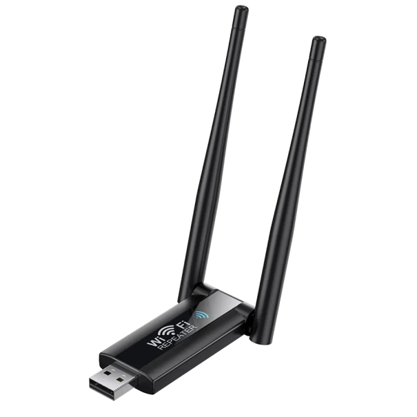 WiFi-netværksadapter USB Kraftig signalforstærker WiFi-forstærker Trådløs signalforstærker 300 Mbps 2,4 GHz 1