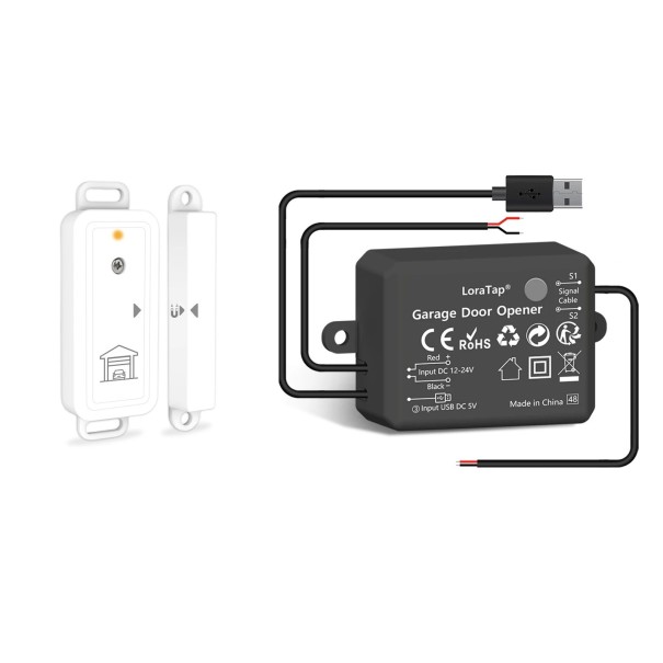 WiFi ovladač garážových vrat s duálním napájením 5V USB a 12–24V DC bílý modul pro chytré ovládání brány a dveří 1