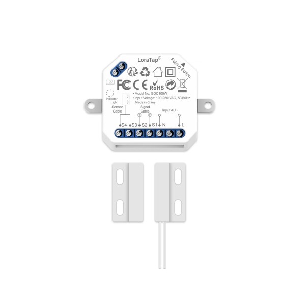 WiFi ovladač garážových vrat s hlasovým ovládáním 100–250 V 2,4 GHz bílý ABS modul pro chytré otevírání brány 1
