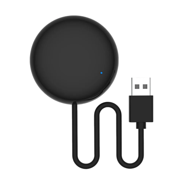 WiFi Smart IR dálkové ovládání 2,4GHz USB napájení Ovládání přes aplikaci Kompatibilní s Alexa Google Home Chytrá domácnost černá