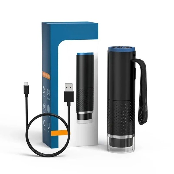 WiFi-Taschen-Digitalmikroskop, USB, 1000-fache Vergrößerung, Monokular, 8 LED-Leuchten, 800 mAh, kabellose Fotografie und Videoaufzeichnung schwarz