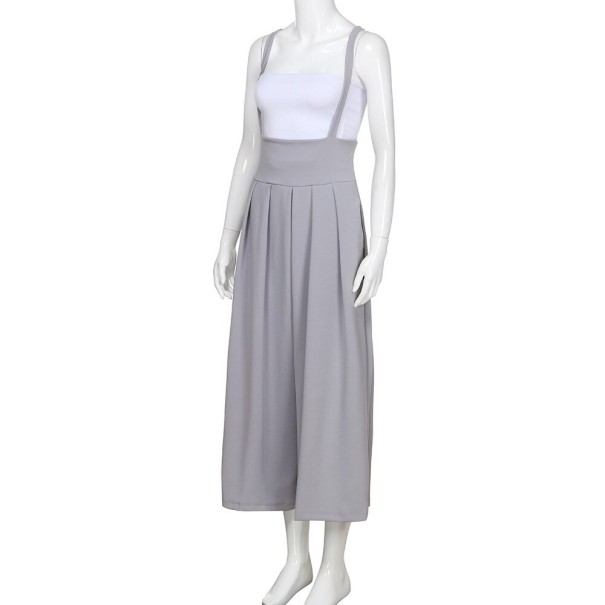 Wijde jumpsuit voor dames grijs S