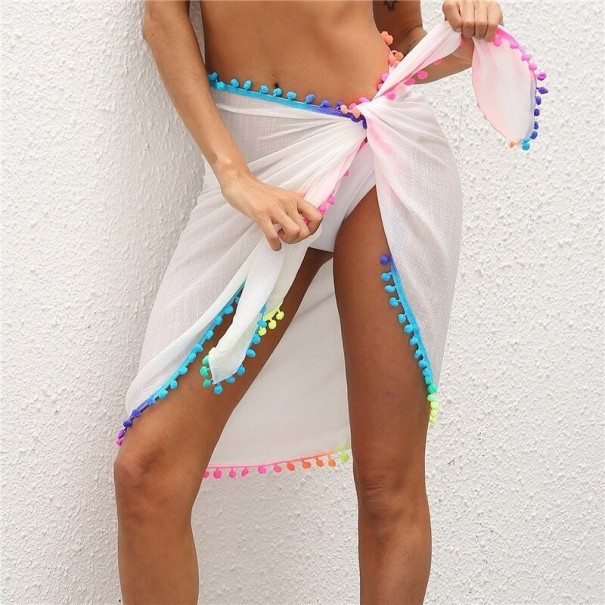 Wikkelminirok voor dames P681 wit