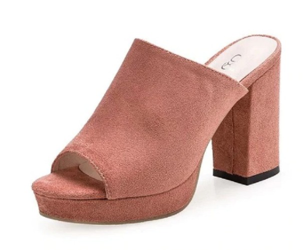 Wildleder-Hausschuhe für Damen rosa 35
