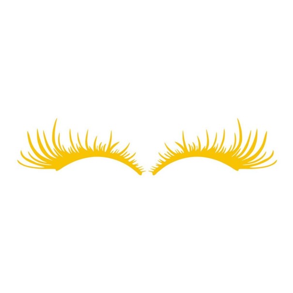Wimpern Autoaufkleber 2 Stk gelb Wimpern Autoaufkleber 2 Stk gelb