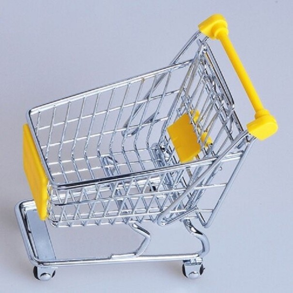 Winkelwagen voor pop geel