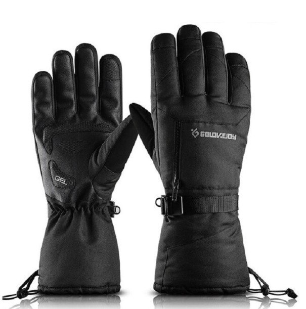 Winter-Fahrradhandschuhe schwarz L