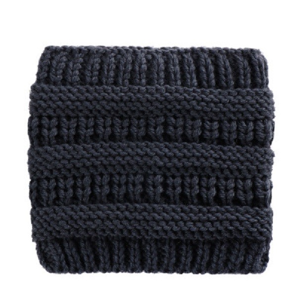 Winter gebreide hoofdband voor dames donkergrijs