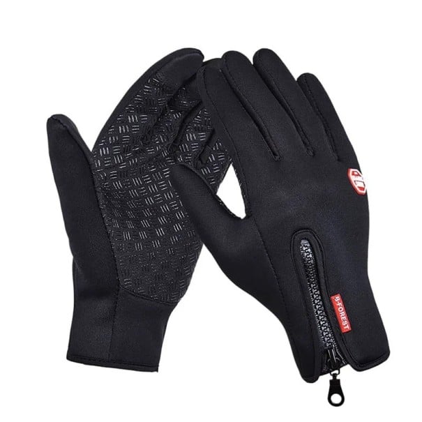 Winter geïsoleerde unisex handschoenen Sportieve warme handschoenen met touchscreen-ondersteuning voor mannen en vrouwen zwart S