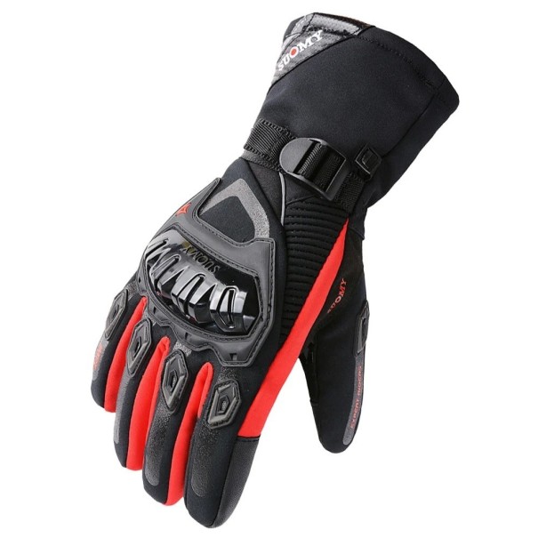 Winter motorhandschoenen dames roze en paarse waterdichte rijhandschoenen warme off-road sport racehandschoenen rood XXL