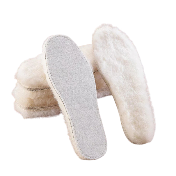 Winter Plush Insoles for Shoes White Colour Soft Insulated Insoles for Comfort and Warmth Removable Universal Insoles for Winter Footwear 41-42