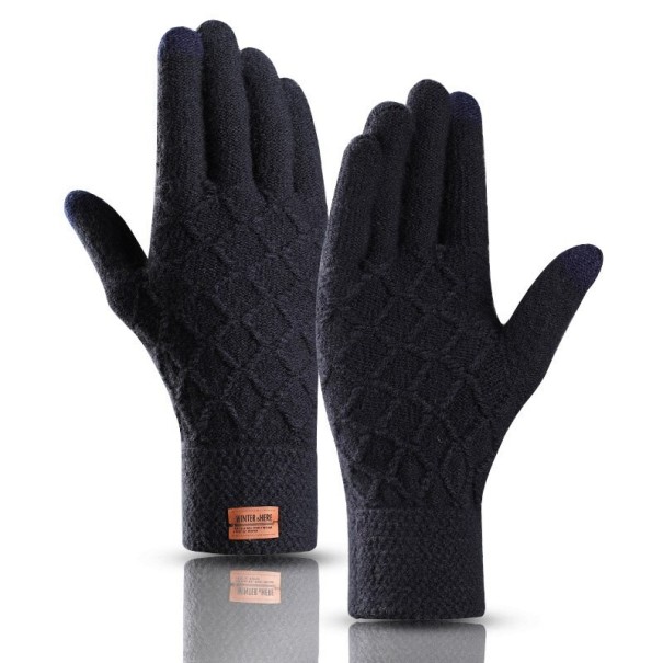 Winterhandschoenen voor heren A1 donkerblauw