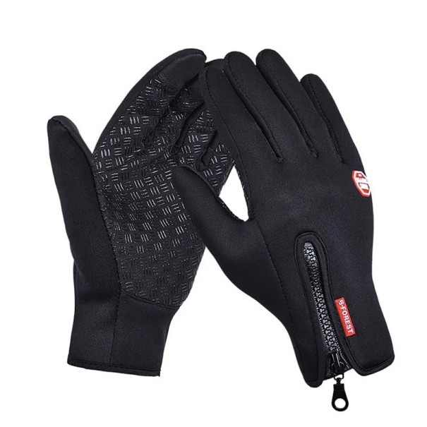 Winterisolierte Unisex-Handschuhe. Sportlich warme Handschuhe mit Diple-Touch-Unterstützung für Männer und Frauen schwarz M