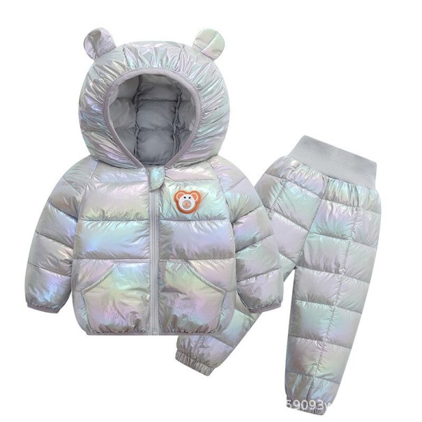 Winterjacke und Hose für Kinder L2198 grau 9-12 Monate