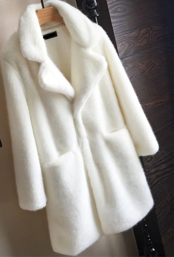 Winterjas voor dames wit S