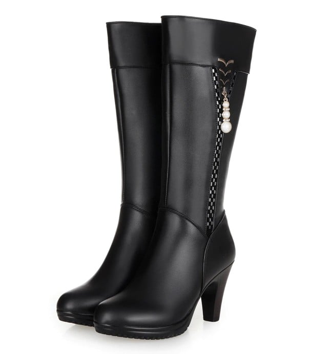 Winterlaarzen met wol J1648 zwart 40