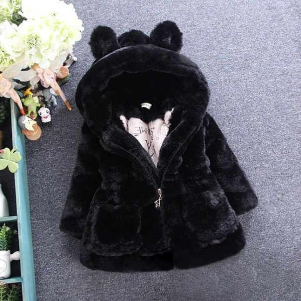 Wintermantel für Mädchen J2504 schwarz 5